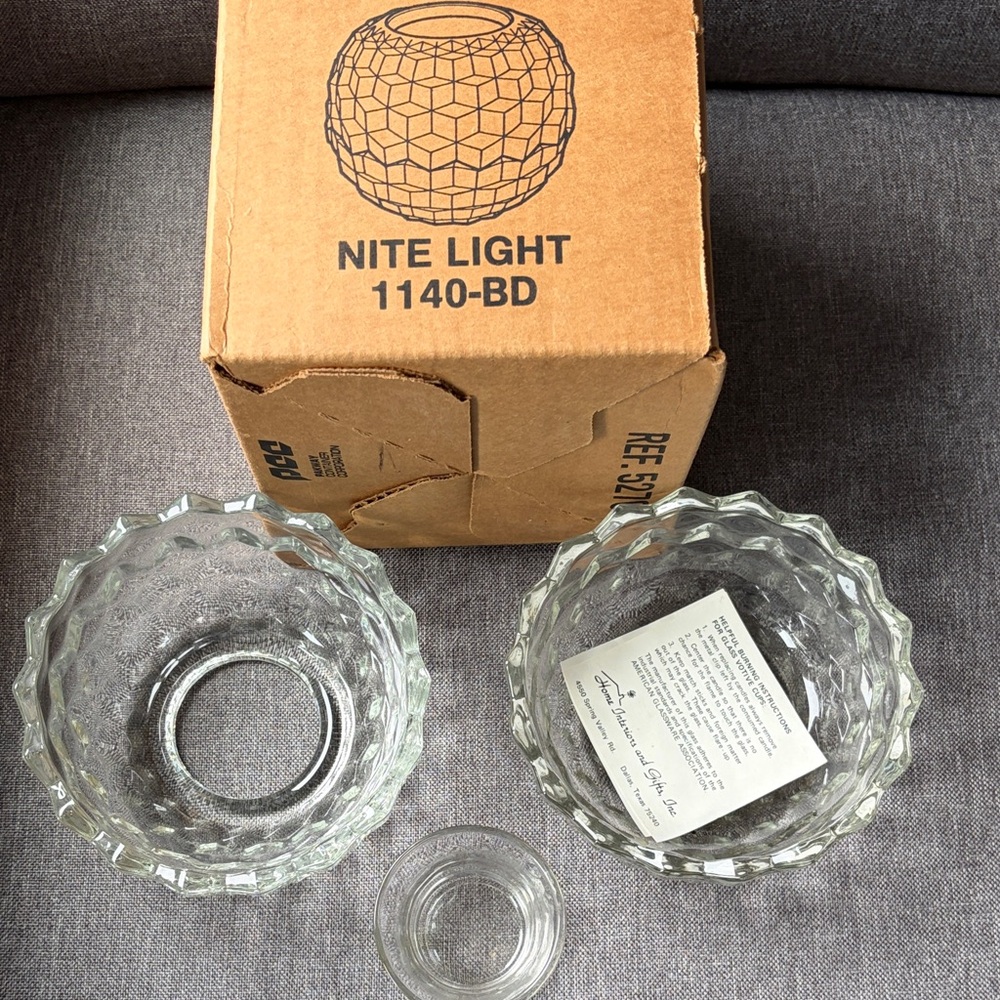 Homco Fairy Lamp Clear Glass